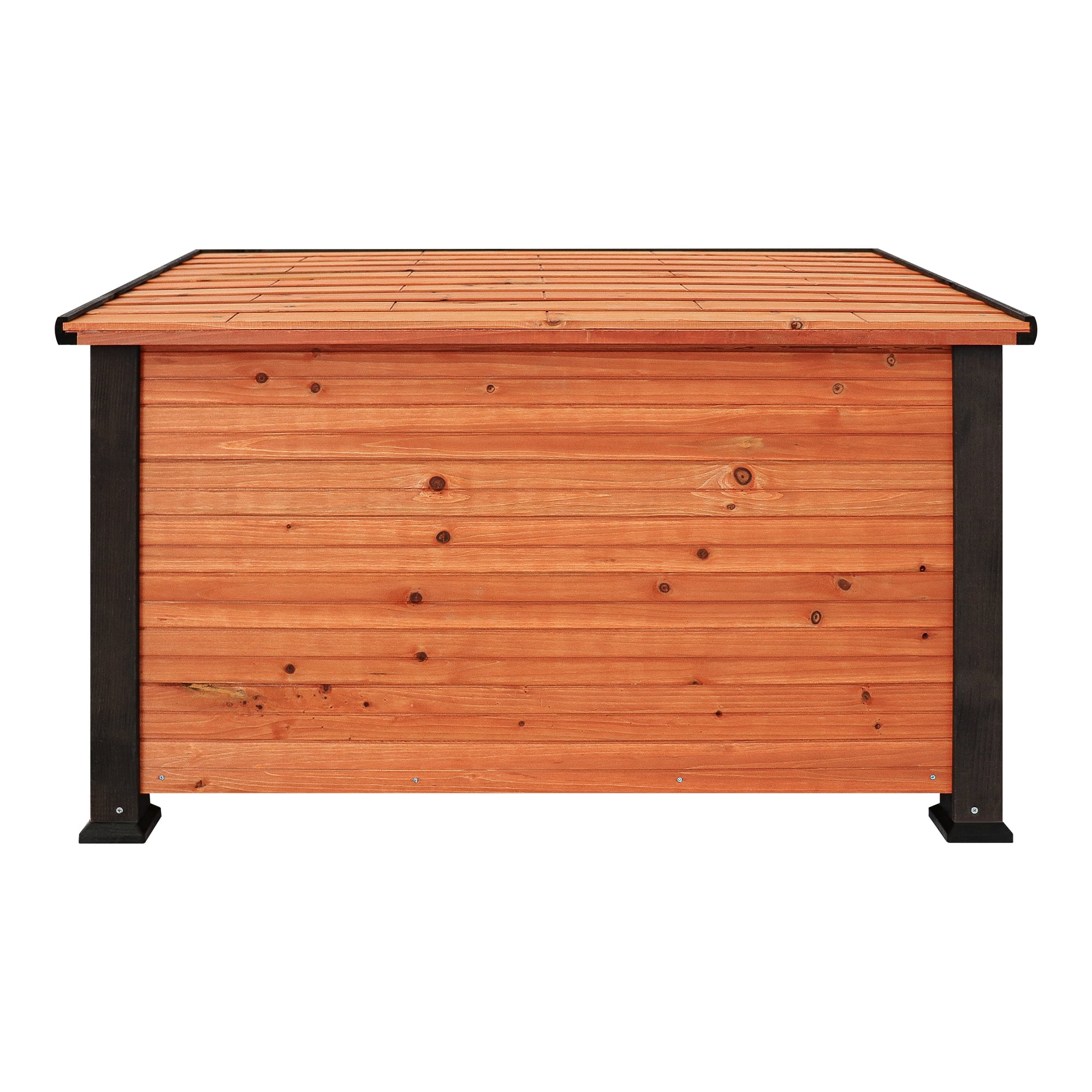 Pefilos 26" Width Wood Dog House for Medium Dogs with Removable Floor Outdoor Weatherproof Pet Cat House, Gold Pefilos 26" Width Wood Dog House for Medium Dogs with Removable Floor Outdoor Weatherproof Pet Cat House, Gold