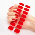 16pcs SemiCured Gel Nail Stickers Strips Patch Sliders Waterproof Long