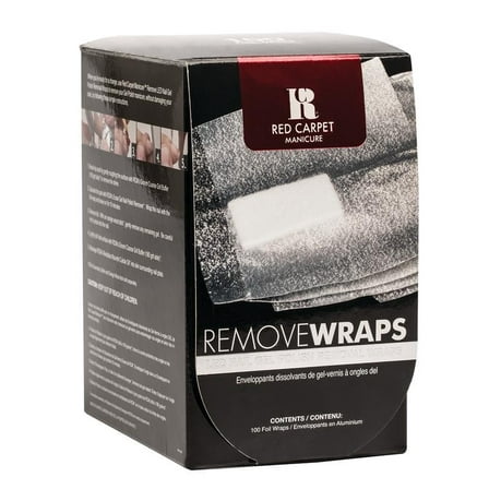 Red Carpet Manicure – 100 Count, Salon-Quality Gel Polish Remover Foil Wraps, Easy, Quick & Mess-Free Soak-Off Removal, Essential for Gel Nail Care (Remove Wraps, 100pcs)