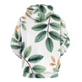 thumbnail image 3 of Green Leaf Pattern 3D Print Hoodie Men Women Autumn Thin Pullover Sweatshirt Vintage Streetwear Tops, 3 of 6