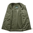 thumbnail image 5 of Daolelai Men's Casual Jacket 6 Pocket Workwear Sleeveless Casual Jacket Solid Color Fishing Vest, 5 of 8