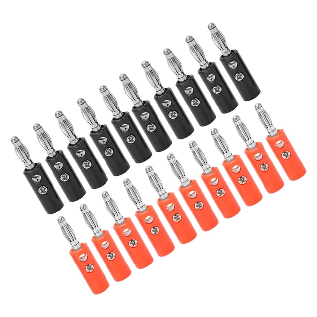 Conectores tipo banana para altavoz, conectores tipo banana de 4 mm Conector tipo banana rojo Conectores tipo banana de alta capacidad