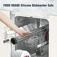thumbnail image 4 of Tomorotec 21" x 15.5" Roll Up Dish Drying Rack Over Sink Drying Rack Sink Cover Kitchen Sink Accessories Gadget Multipurpose Organizer Foldable Stainless Steel Drainer, 4 of 7