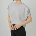 thumbnail image 4 of Timegard Hauts d'Été pour Femmes Manches Chauve-Souris Rayé Col Rond T-Shirts Amples Décontractés Tendance Confortables, 4 of 7