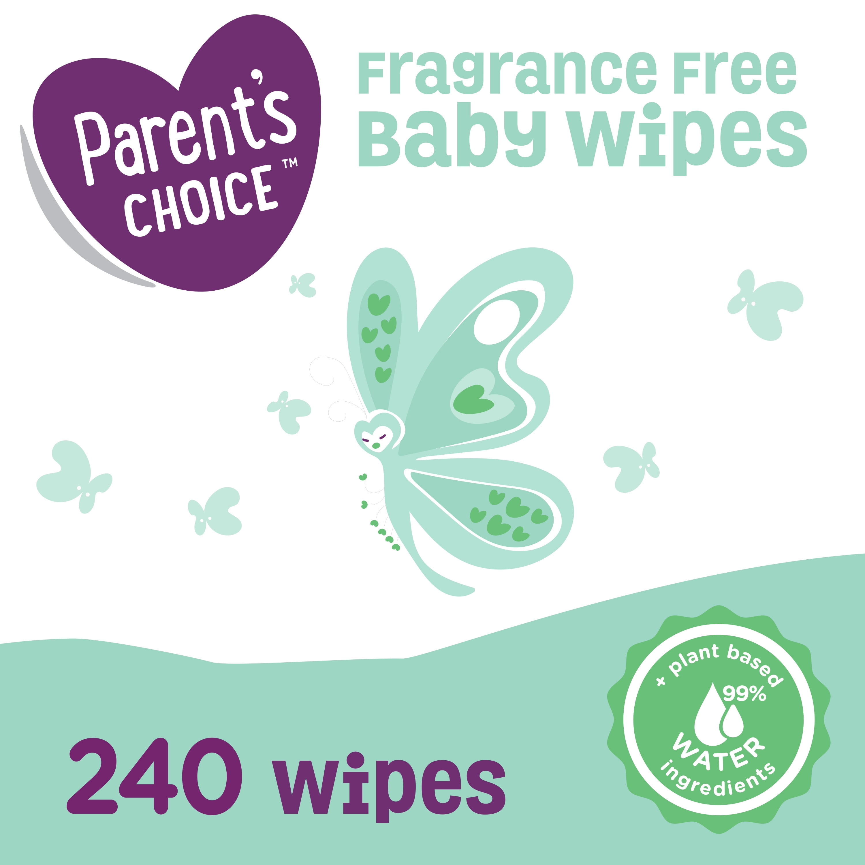 Parent's Choice Fragrance Free Baby Wipes (240 count)