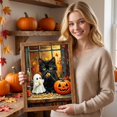 thumbnail image 4 of Ghost Diamond Art Painting Kit, Candy Pumpkin Cat 5D Diamond Painting Dots Art Kit for Adults Beginner, DIY Full Round Gem Crystal Art Paint by Diamond, 11.8" x 15.7" Home Wall Decor, 4 of 8