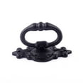 thumbnail image 3 of Black Cast Iron Cabinet Pulls Antique Ornate Handles 3.11" W Drop Style Victorian Ring Drawer Pulls Rust Resistant Dresser Handles w/Screws Renovators Supply  Pack of 2, 3 of 8
