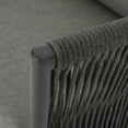 thumbnail image 6 of GDF Studio Sefora Outdoor Aluminum and Rope Club Chairs with Cushions, Set of 2, Black and Gray, 6 of 9