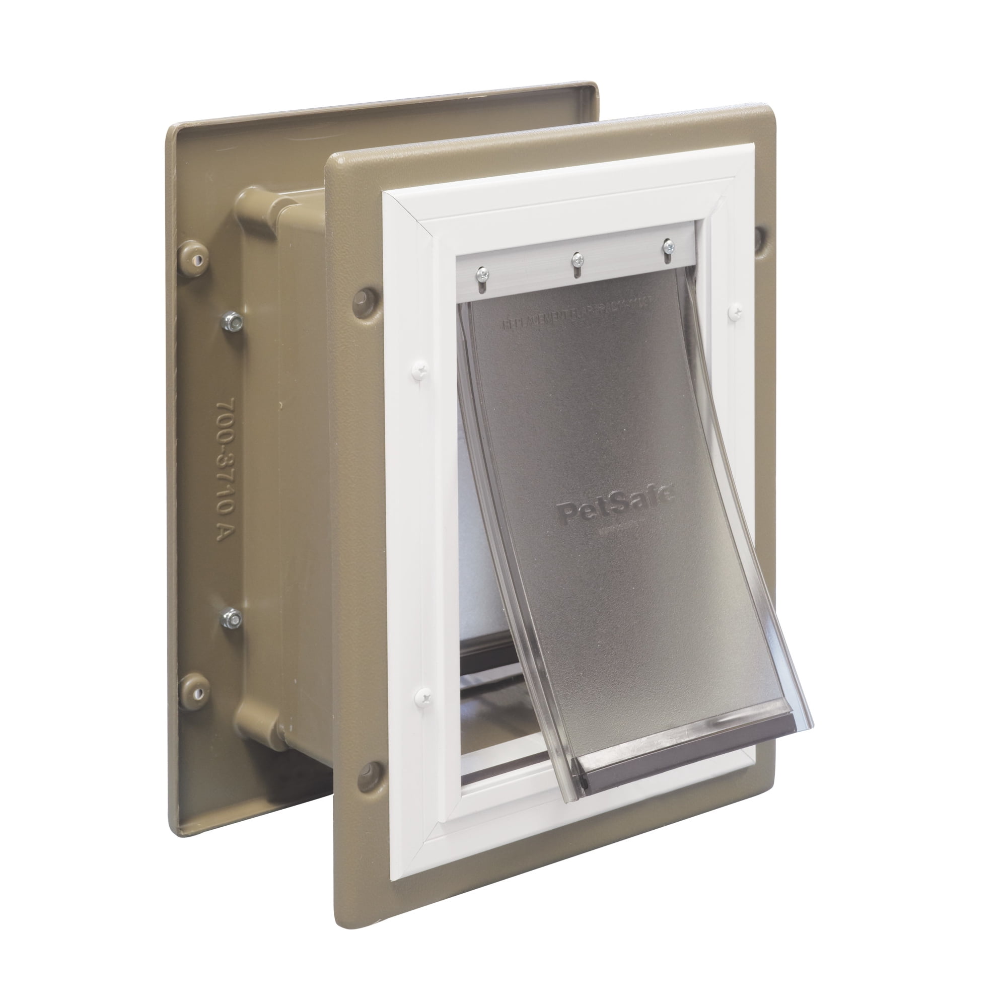 PetSafe Wall Entry Aluminum Pet Door for Cats and Dogs up to 15 lb., Telescoping Tunnel, Small