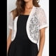 thumbnail image 5 of Cárdigan Corto Transparente de Verano con Encaje Floral y Mangas para Mujer S, 5 of 8