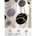 thumbnail image 6 of Sheer Curtains 63 Inch Length, Black Polka Dots Semi Sheer Curtains Light Filtering Window Treatment, Modern Abstract Art Privacy Voile Drapes for Living Room Bedroom 52x63 Inch, 6 of 7
