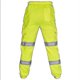 thumbnail image 2 of Pantalones de trabajo de seguridad para adultos, pantalones deportivos de cintura elástica de alta visibilidad, talla 4XL, color verde, 2 of 3