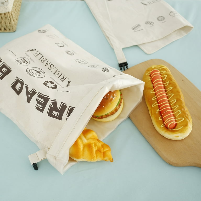 HCQXNSL 2Pcs Bread Bags Cotton +TPU Reusable Freezer Bread Storage Bags Eco-Friendly  Bread Container with Double Lining Food Storage Bag for Homemade Bread Loaf  Hot Dog Buns Bagels - Walmart.com