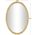 thumbnail image 3 of DecMode 20" x 28" Brown Wrapped Wall Mirror with Beaded Frame, 3 of 9