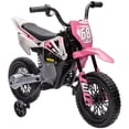 thumbnail image 1 of Motocicleta eléctrica Qaba Kids Dirt Bike de 12 V con ruedas de entrenamiento, 1 of 9