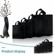 thumbnail image 4 of Bolsas de regalo Weewooday de plástico esmerilado, 100 unidades con asas (negras), 4 of 6