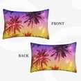 thumbnail image 2 of Zufioo Palm Trees at Sunset Print Double-sided Plush Pillow Cover,Decorative Pillow Protector without Pillow Core, Suitable for Sofa, Bedroom, Car-20"x30", 2 of 6
