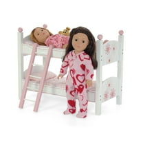 Emily Rose 18 Inch Doll Clothes Furniture and Accessories - Floral Doll Bunkbed Bunk Bed Including Quilted 18" Doll Bedding and Ladder Accessory | Perfect for 15"-18" Dolls
