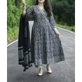 thumbnail image 1 of Aizza Trends Women's Cotton Febric Printed Anarkali Kurti Pant With Dupatta Set, 1 of 2