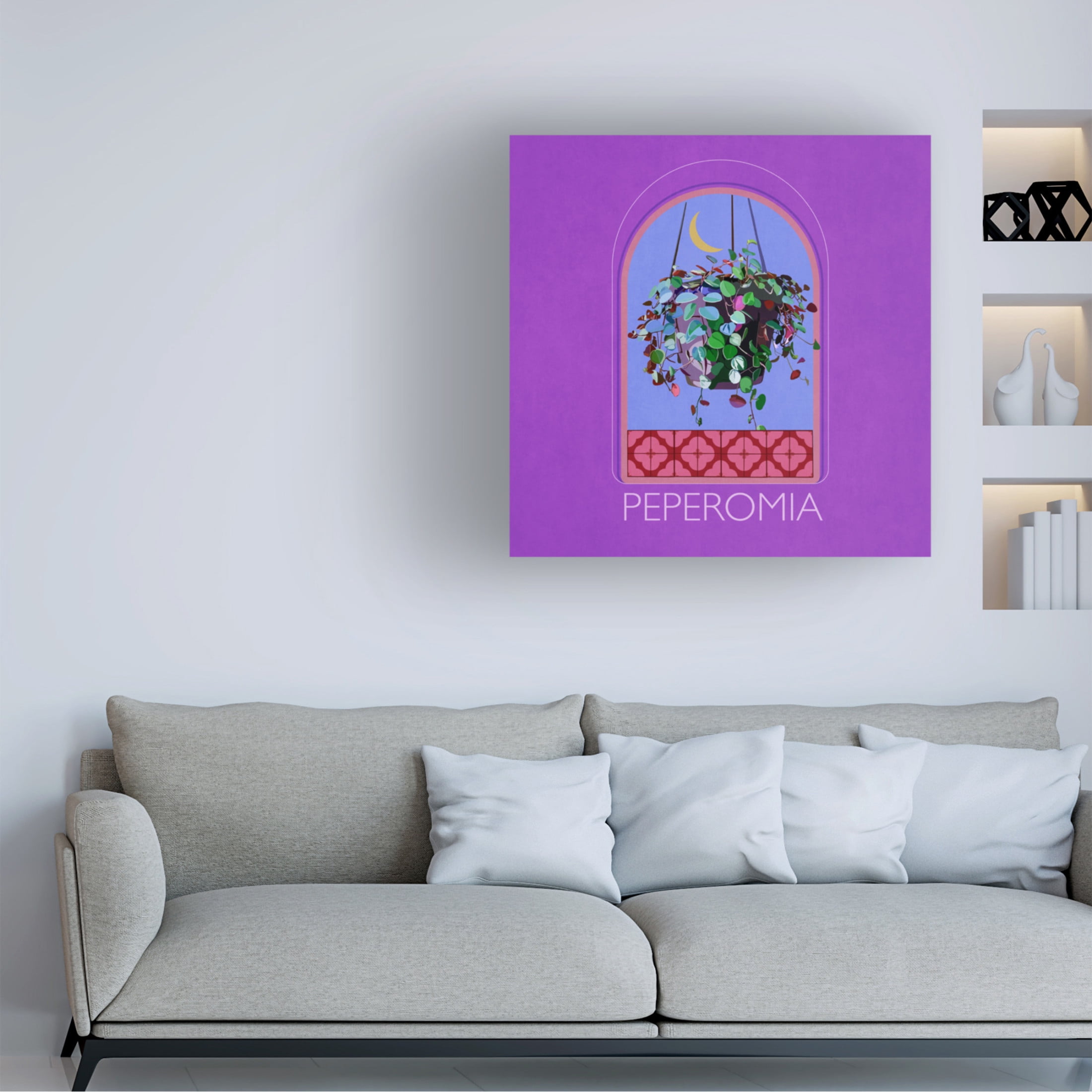 Trademark Fine Art Emel Tunaboylu Green Sets Peperomia Canvas Wall Art
