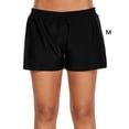 thumbnail image 4 of Naiovety Traje de baño Ajustable Sólido Cordón Banda Fácil de combinar Moda Diseño de cuatro esquinas Frío Casual Pantalones cortos suaves Traje de Deportes acuáticos Negro METRO Naiovety OD020168-02B, 4 of 6