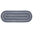 thumbnail image 2 of VHC Brands Farmhouse Great Falls Blue Table Runner, Blue White, Jute Blend, Oval, 13x36 Inches, 2 of 3