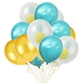 thumbnail image 1 of KAKOWELY Juego de 15 globos de látex para fiesta hawaiana con diseño de piña, decoración para fiesta de cumpleaños, 1 of 3