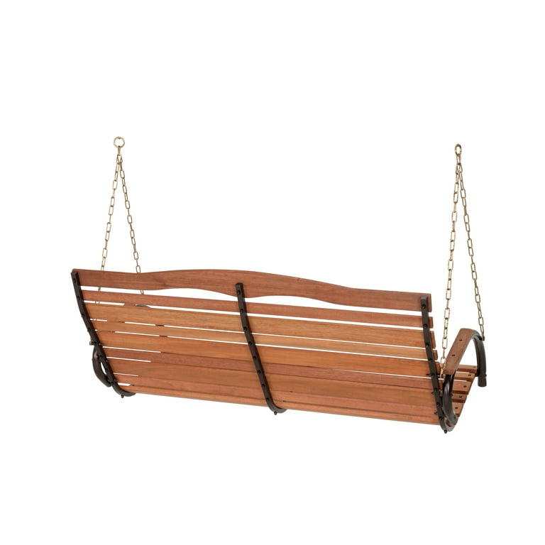 Jack Post Country Garden Wooden Patio Swing Seat with Chains Bronze
