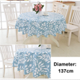 thumbnail image 3 of Hweilai Nappe Ronde en Vinyle Dentelle Imperméable en PVC Plastique Essuyable Anti-Déversement Peva Résistante aux Taches Nappe en Toile Cirée pour Table de Cartes, 3 of 5