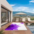 thumbnail image 3 of Purple Outdoor Rug for Patio/Deck/Porch, Non-Slip Large Area Rug 3 x 5 Ft, Boho Modern Floral Abstract Ombre Leaf White Indoor Outdoor Rugs Washable Area Rugs, Reversible Camping Rug Carpet Runner, 3 of 8