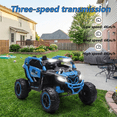 thumbnail image 6 of 24V 400W Kids Ride on Car UTV W/Remote Control, Powered Ride on Toys with 4 Wheels Suspension, 3 Speed, Music for Kids Age 3+, Blue, 6 of 9