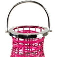 thumbnail image 6 of Northlight Woven Iron Pillar Candle Lantern with Glass Hurricane - 18.5" - Fuchsia Pink, 6 of 8