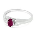 thumbnail image 3 of 10k White Gold Oval Ruby Ring, 3 of 6