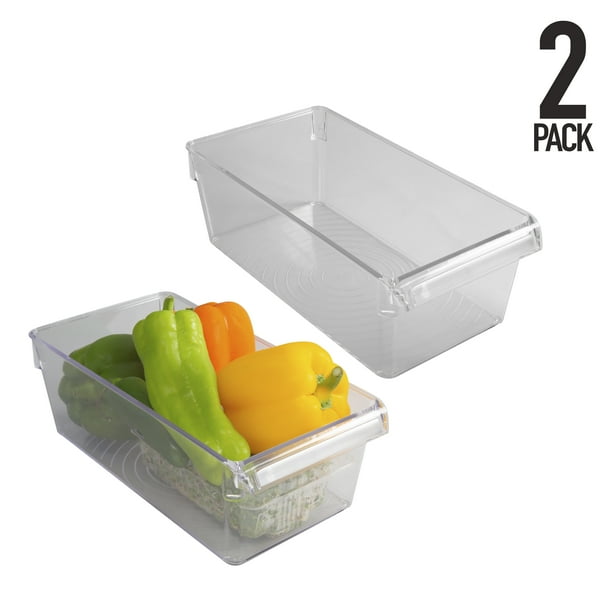 Kitchen Details 2 Pack Medium Refrigerator Storage Bins