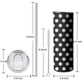 thumbnail image 5 of Black & White Dots 20 Oz Insulated Stainless Steel - Double Wall Vacuum Coffee- Insulated Travel Coffee Mug, 5 of 7