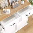 thumbnail image 6 of KATIDAP Kitchen Trash Cabinet Tilt Out Free Standing Storage Can, Wood Garbage Recycling Station Hideaway Trash Holder Drawers,2 pack，White, 6 of 8