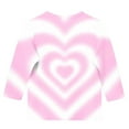 thumbnail image 5 of Pink Girls Gradient Heart Graphic Tee, 3-11Y 3/4 Sleeve Soft Stretch Relaxed Fit Crew Neck Casual Tee,Size 3 T, 5 of 5
