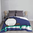 thumbnail image 3 of Penguin Iceberg Throw Blanket, Soft Blanket Keeps Warm All Seasons, Lightweight Warm Blanket For Sofa Bed Sofa - 50"x40", 3 of 8