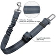 thumbnail image 4 of Lot de 2 Voiture Ceinture de Securite pour Chien, avec Absorption des Chocs et Mousqueton Elastique Reglable pour Chien Harnais de Securite Superieure pour Tous Les Chiens et Chats, Gris, 4 of 5
