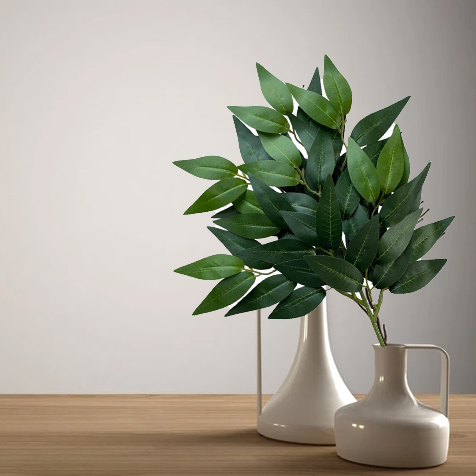 Sunjoy Tech Artificial Greenery Branch, Faux Olive Branches for Decor, Fake Branches Apples Leaf