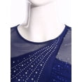 thumbnail image 5 of Raenseen Lyrical Dance Dress for Women Color Block Lyrical Dance Maxi Dress Modern Contemporary Dancewear Navy Blue&Blue L, 5 of 7