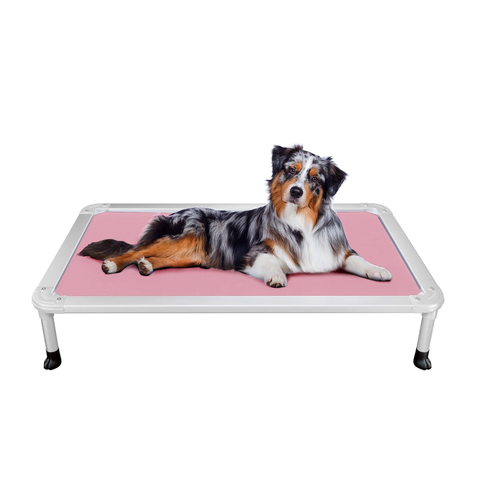 Veehoo Chew Proof Elevated Dog Bed Cooling Raised Pet Cot Silver