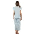thumbnail image 4 of Casual Nights Women's Short Sleeve Top with Capri Pants Pjs Floral Border Capri Pajama Set, 4 of 5