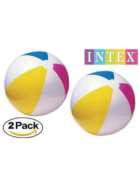 Lot of 2 - Intex Glossy Panel 24 inch Inflatable Swimming Pool / Beach Ball