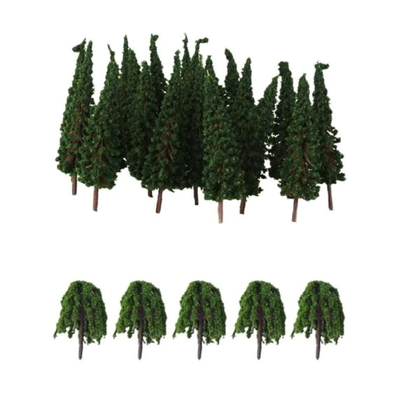 100 Pieces Train Model Trees :100 - 300 Railroad Scenery