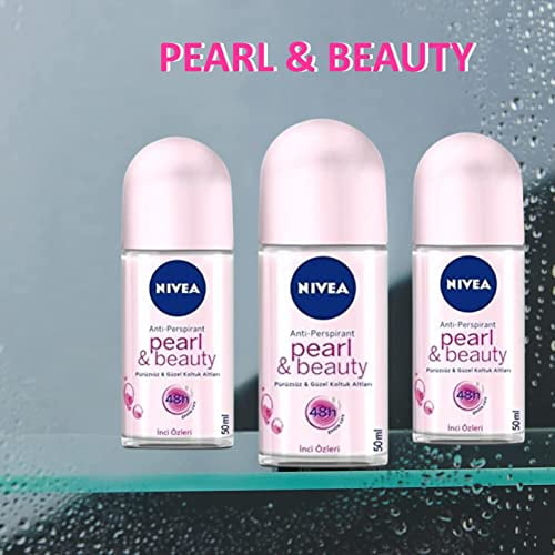 NIVEA Pearl and Beauty Roll-On Deodorant, Hydrating, Soft and
