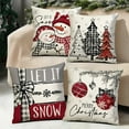 thumbnail image 2 of Bfogop Christmas Winter Pillow Cover Decor, 18x18in Snowflakes Christmas Pillow Case Xmas Throw Pillow Cover Cushion Case for Winter Holiday Seasonal Farmhouse Couch Sofa Home Decor, 2 of 2