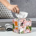 thumbnail image 6 of Sikiie Cartoon Halloween Leather Tissue Box Cover Square, tissue box holder, Tissue Box with Bottom Belt-5.2”x5.2”x5.2”, 6 of 7