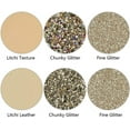 thumbnail image 2 of 6 Pieces 8x12 Inch (21x30cm) Faux Leather Sheets Champagne Gold Series Fine Chunky Glitter Litchi Texture Faux Leather Fabric for Bow Earring Making DIY Craft, 2 of 5