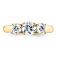thumbnail image 4 of Auriga 14k 1 0.5 carat Certified Lab Grown Diamond VS+ F+ Three StoneEngagement Ring Size 7, 4 of 7